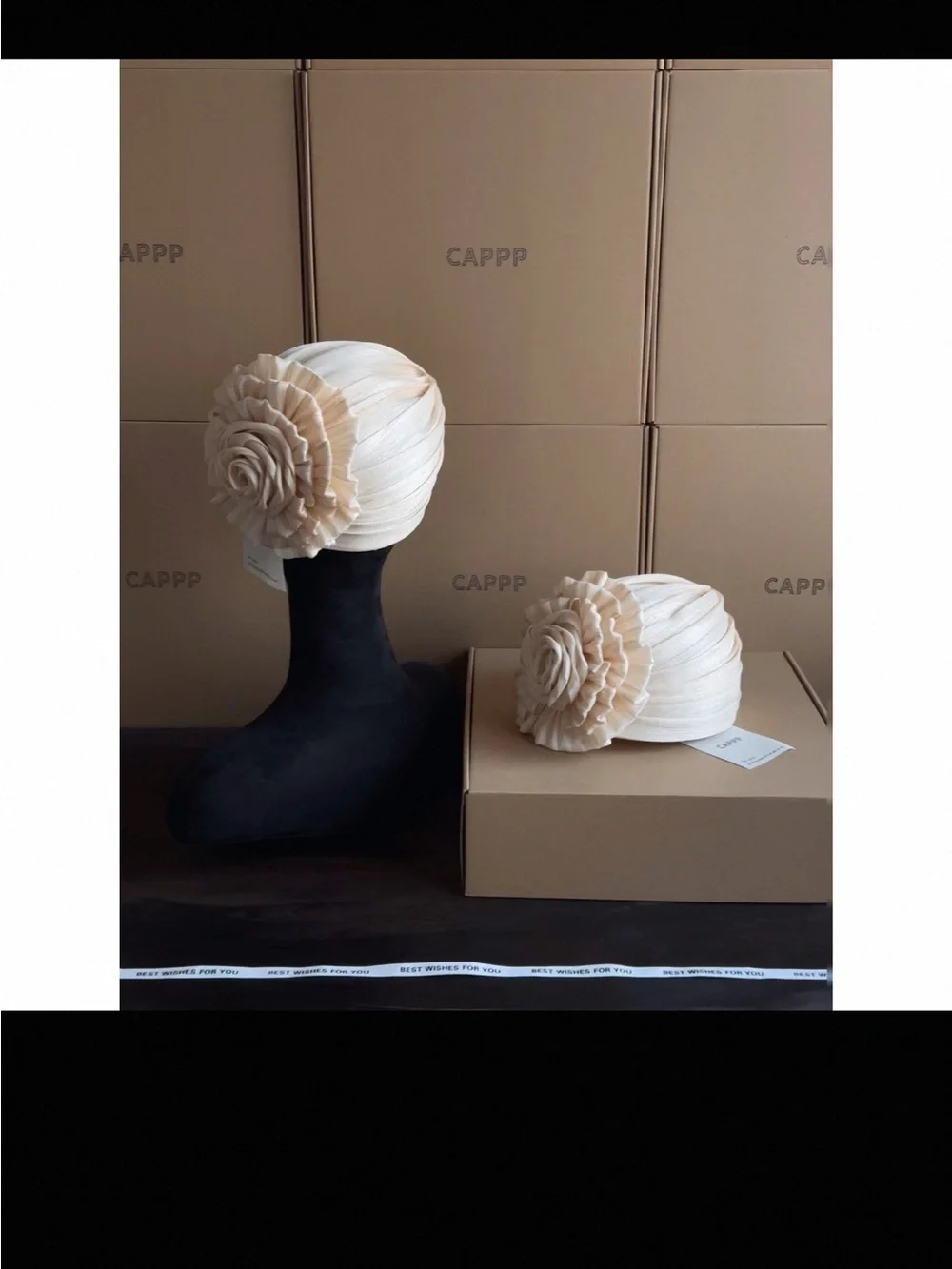 Silk linen handmade 3D retro hat